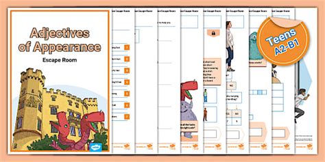 ESL Print Escape Room - Adjectives of Appearance