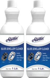 ATOMIC Silver Cleaner Liquid 1 Litre X 2 Bottles, To Clean Silver ...