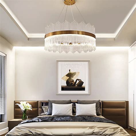 LED Pendant Light 50 / 60 / 80cm Light Luxury European K9 High end ...