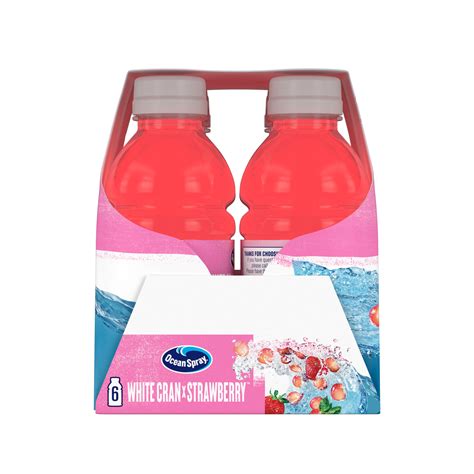 Ocean Spray® White Cran-Strawberry Cranberry Juice, 10 fl oz Bottles, 6 ...