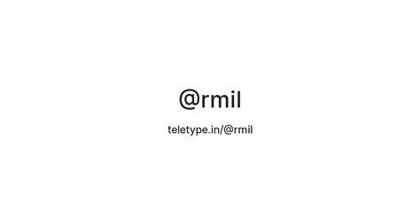 @rmil — Teletype