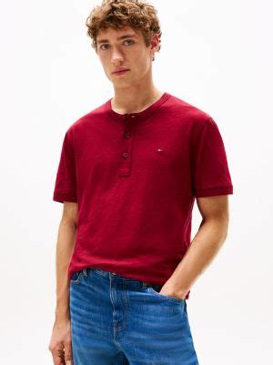 Slub Cotton Henley T-Shirt | Tommy Hilfiger