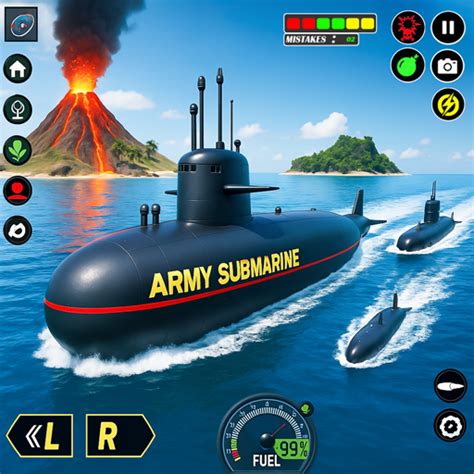 Us Army Submarine Driving Simulator 3d - Navy War Military Battleship ...