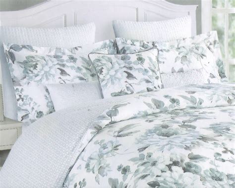 Buy Tahari Home Dusty Turquoise Floral Victorian Bedding 3pc Duvet ...
