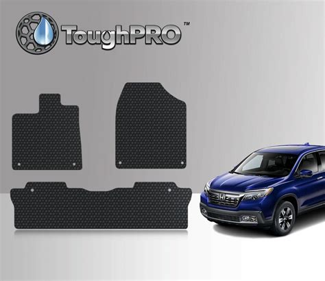 ToughPRO Floor Mats Black For Honda Ridgeline All Weather Custom Fit ...