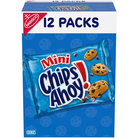 CHIPS AHOY! Mini Original Chocolate Chip Cookies, 12 Snack Packs ...