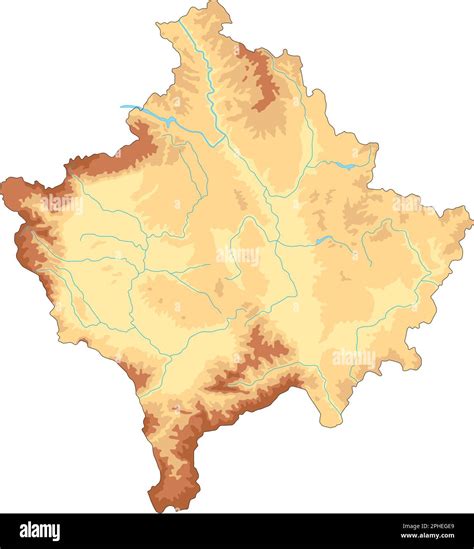 Highly detailed Kosovo physical map Stock Vector Image & Art - Alamy