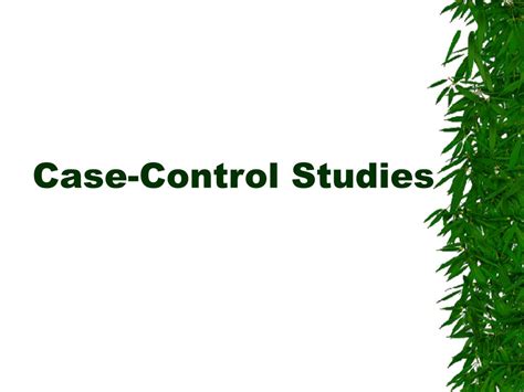 Case-Control Studies 的图像结果