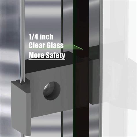 ELEGANT Bypass Sliding Bathtub Glass Shower Door, 1/4 in. Clear ...