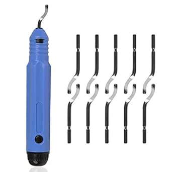 Saiper Deburring Tool Kit, NB1100 Handle with 10pcs Extra BS1010 HSS ...