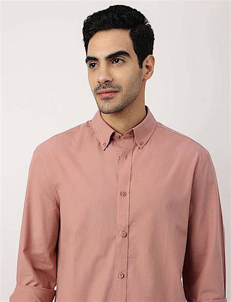 Buy Pure Cotton Plain Button-down Collar Shirt at Marks & Spencer