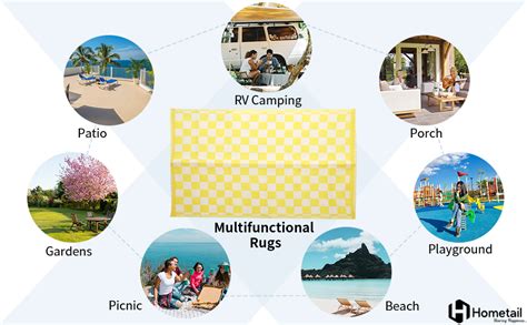 Buy Hometail Abstract Design Indoor Outdoor Reversible Chatai Rug ...