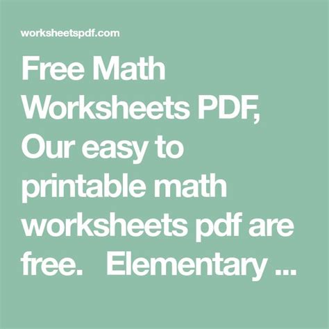 PDF Math Worksheets 的图像结果