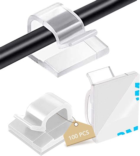 Amazon.com: Abnii 100PCS Cable Clips, Adhesive Wire Clips Organizer ...