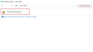 Image result for All Control Panel Items Credential Manager