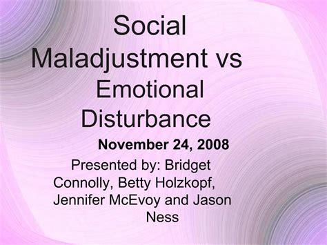 PPT - Social Maladjustment vs Emotional Disturbance PowerPoint ...