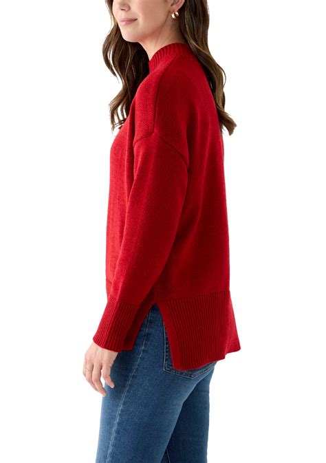 Wonderly Women's Mock Neck Tunic Sweater | Belk