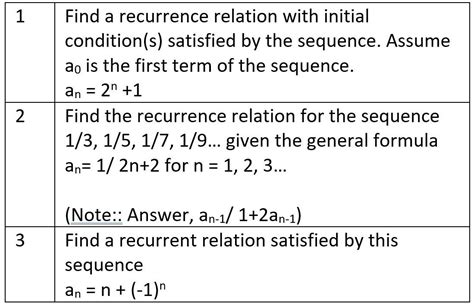 Image result for Recurrence Relation First Step