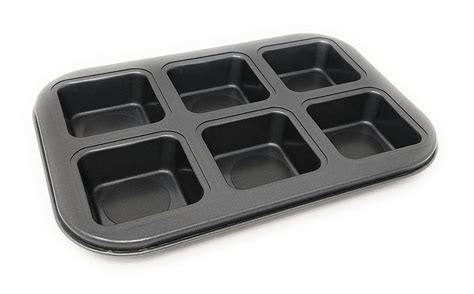 Buy bitevize Aluminium Brownie Cake Pan Tray for Microwave, Black -6 ...