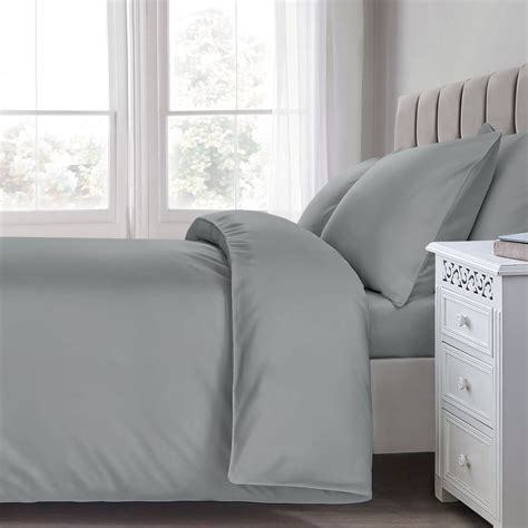 Sweet Dreams Cotton Grey Duvet Cover | Linens Online
