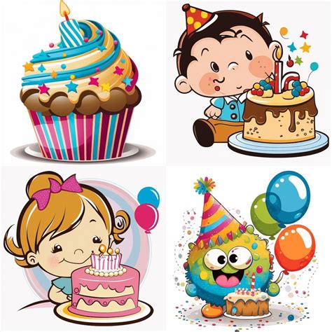 Free birthday party art, Download Free birthday party art png images ...