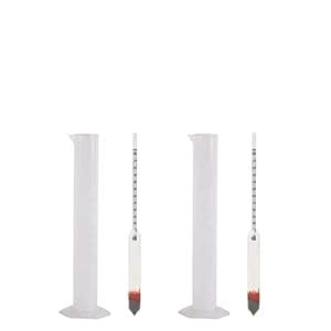 Buy Plastic Measuring Cylinder 250ML (Pack of 2) with Glass Hydrometer ...