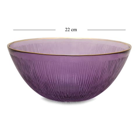 Shop Purple Radial Glass Serving Bowl - at Best Price Online in India