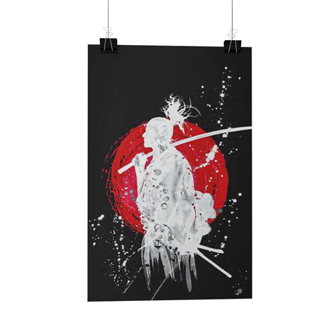 Musashi Miyamoto Vagabond silhouette Metal Poster – The STATIC Store
