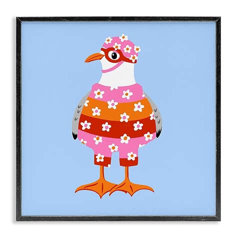 Stupell Industries Sassy Seagull Wetsuit Black Framed Giclee Art 12 x ...