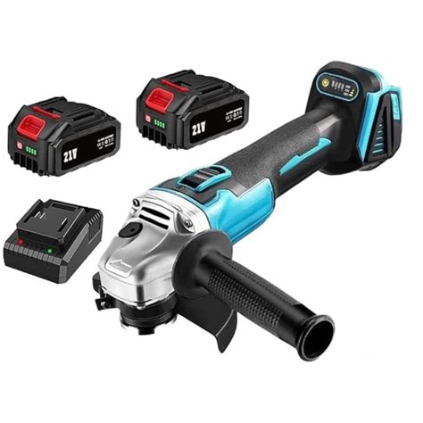 Adrohai Cordless Angle Grinder, 48V with 2 Batteries, Metal Head Shell ...