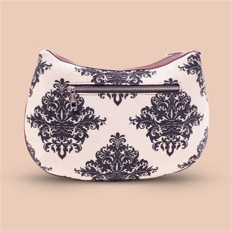 Mughal Motif Structured Shoulder Bag – Zouk