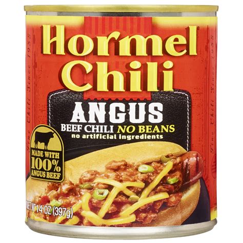 Shellfish Free? HORMEL Angus Chili No Beans Canned Chili, Shelf-Stable ...