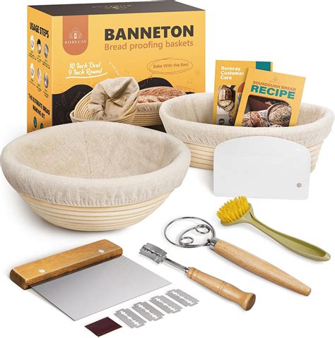 Amazon.com: rorecay Banneton Bread Proofing Basket Sourdough Bread ...