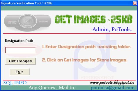 Tool for Reduce the size of signature by PoTools