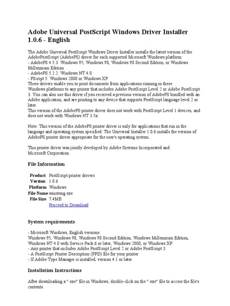 Image result for PostScript Printer Driver Windows 10