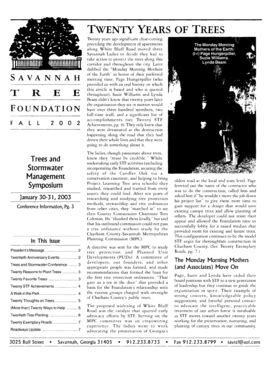 Fillable Online Twenty Years of Trees (Fall, 2002) - Savannah Tree ...
