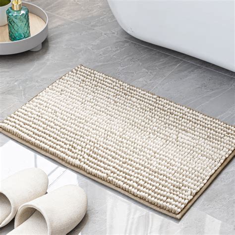 Eider & Ivory™ Zager Microfiber Soft Chenille Bath Rug with Non-Slip ...