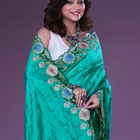 Semi Tussar Cutwork – Ethnic Boutique