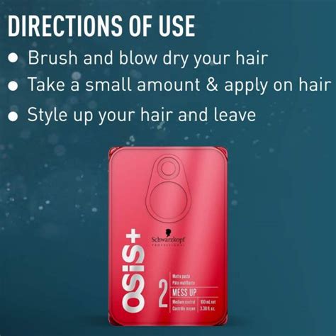 Schwarzkopf Professional Osis+ 2 Matte Paste Mess Up (100ml) - Niram ...