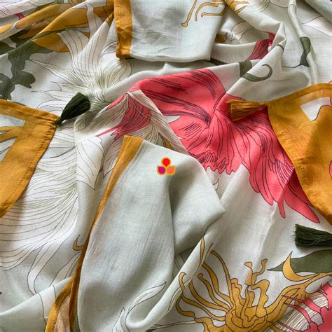 Soft Mint Green Floral Printed Modal Silk Dupatta – anokherang