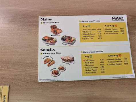 Menu at Maiz Mexican Kitchen Lower Parel, Mumbai