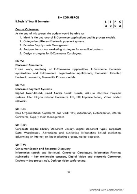 E- Commerce Syllabus - ............... - Computer - Studocu