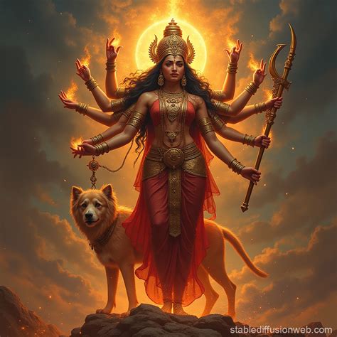 Chandraghanta Mata Goddess Durga | Stable Diffusion Online
