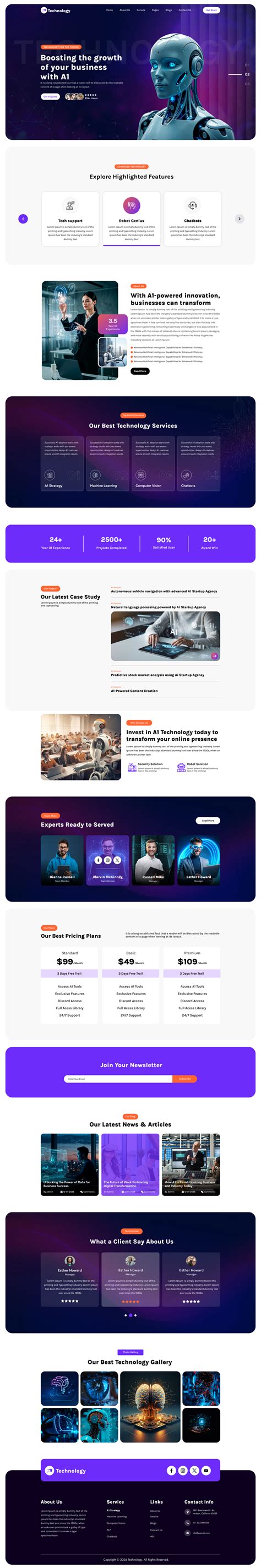 Professional Technology WordPress Theme for Businesses – seothemesexperts