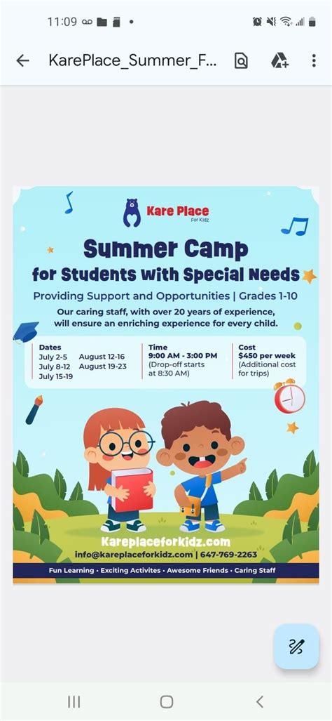 Summer Camp for children with special needs, St. Andrews Presbyterian ...
