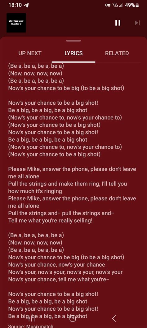 Big Shot Lyrics