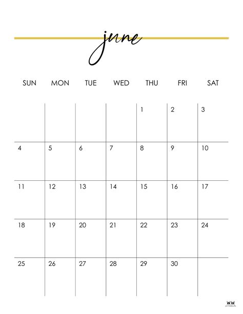 June 2023 Calendars - 50 FREE Printables | Printabulls