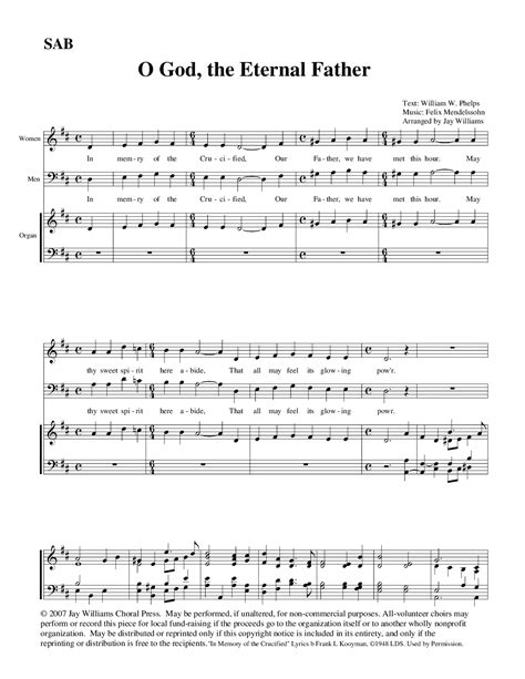 O God the Eternal Father (by Jay Williams -- SAB)