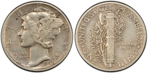 Images of Mercury Dime 1942/1 10C Overdate FS-101 - PCGS CoinFacts