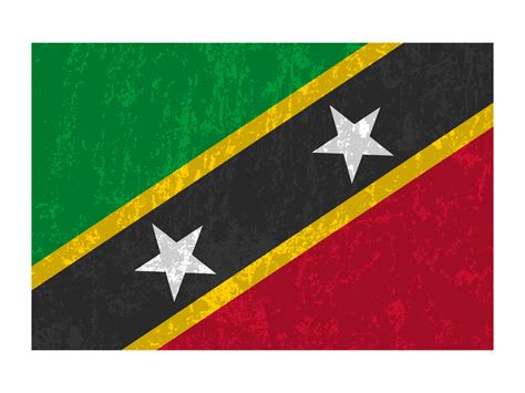 Saint Kitts and Nevis flag, official colors and proportion. Vector ...